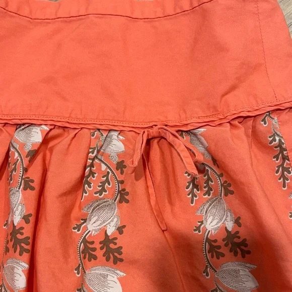 J. Crew Coral Floral Border A-Line Skirt - Picture 3 of 3